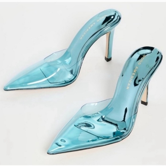 NWB Good American Cinderella Clear Stiletto Pump - size 9.5 run small - Picture 1 of 5